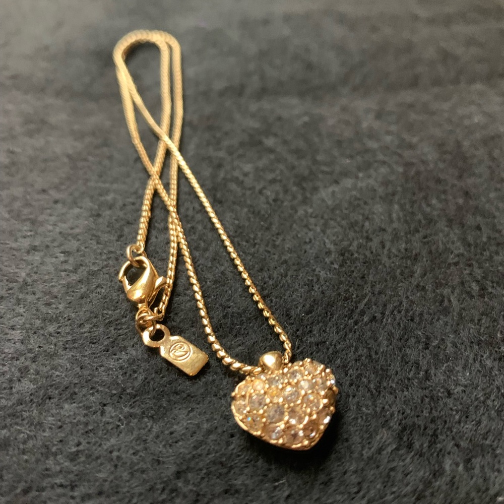 Swarovski Crystal Goldtone HEART Pendant 16 in Necklace - Picture 13 of 14